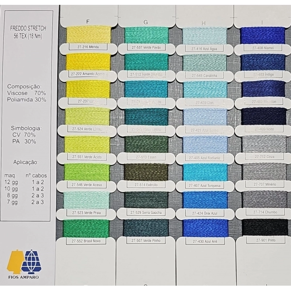 Linha Freddo Stretch 70% Viscose 30% Poliamida