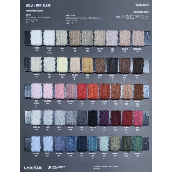 Mont Blanc 53% Viscose / 37% Acrilico / 10% Poliamida